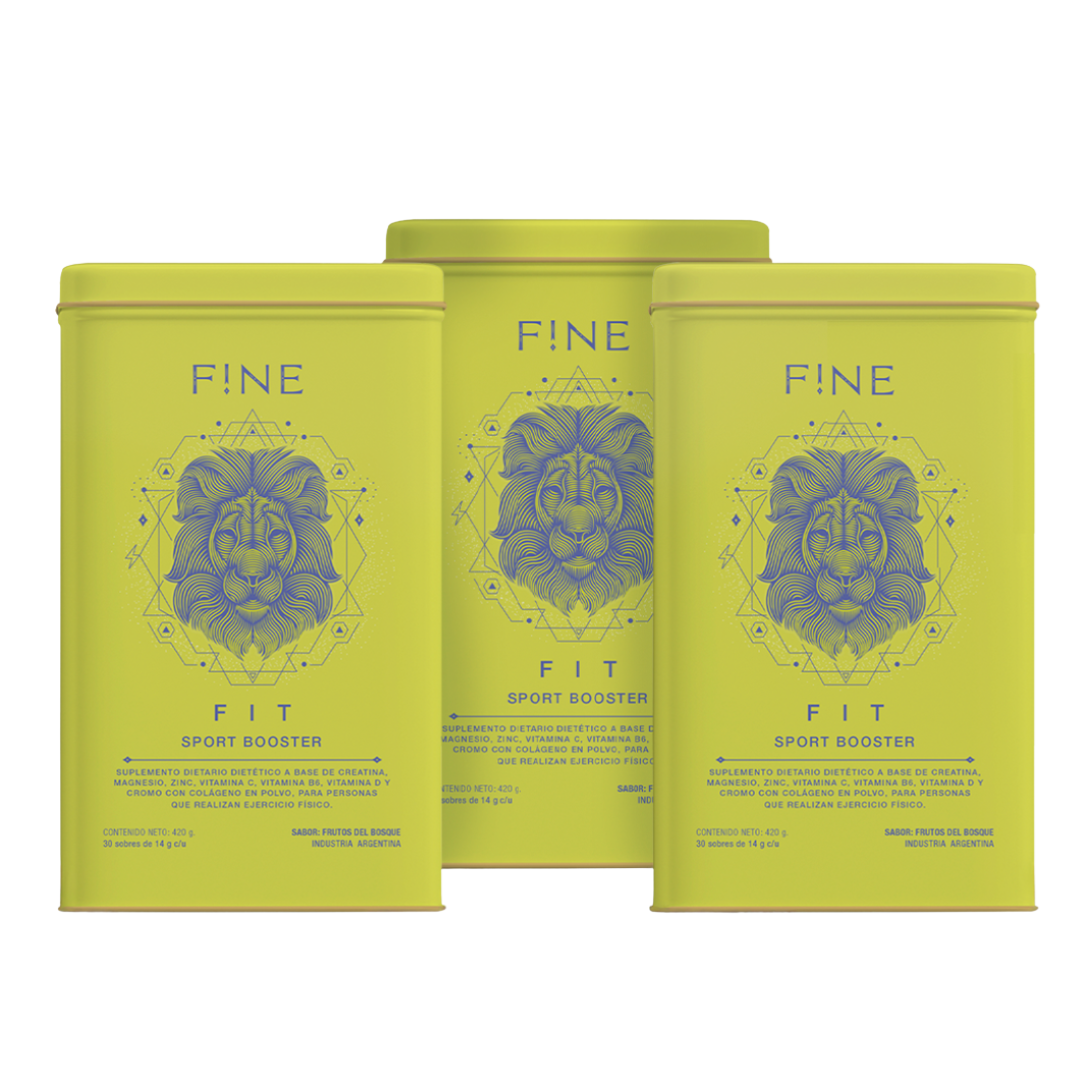 Colageno Hidrolizado FINE FIT Sport Booster - Pack X 3 Meses