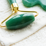 Masajeador facial corporal Rodillos Jade Piedra Guasha Combo